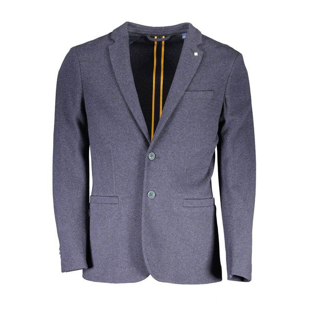 Gant Blue Cotton Men Jacket - Hilstor
