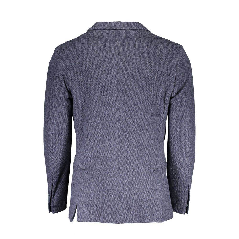 Gant Blue Cotton Men Jacket - Hilstor