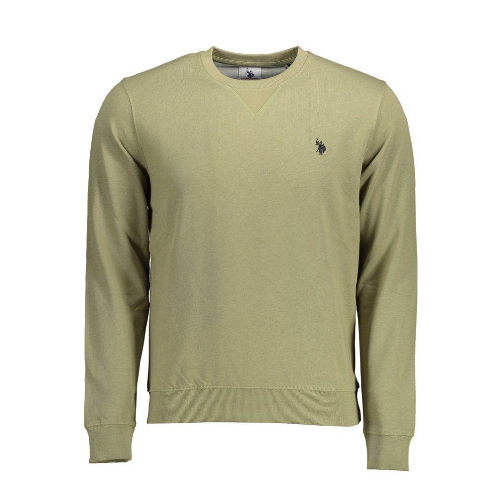 U.S. POLO ASSN. Green Cotton Mens Sweater - Hilstor