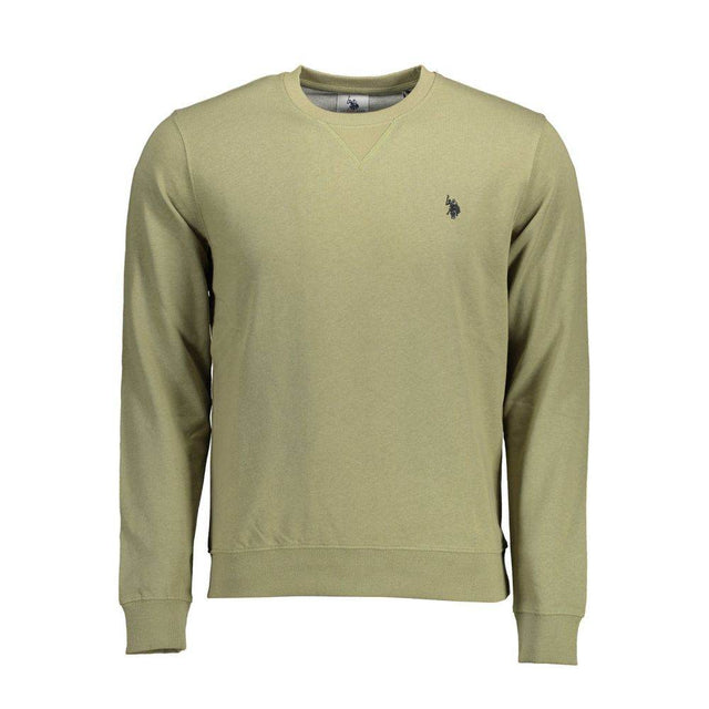 U.S. POLO ASSN. Green Cotton Mens Sweater - Hilstor