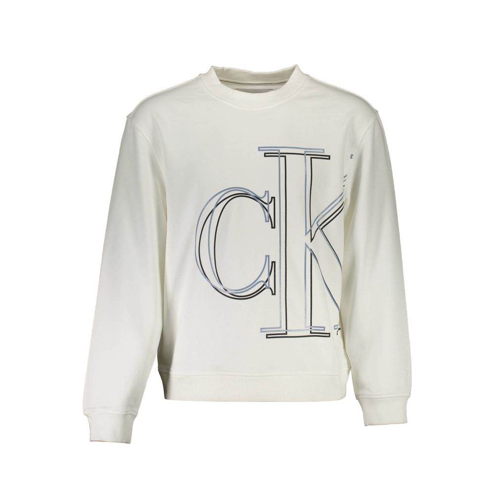 Calvin Klein White Cotton Men Sweater - Hilstor