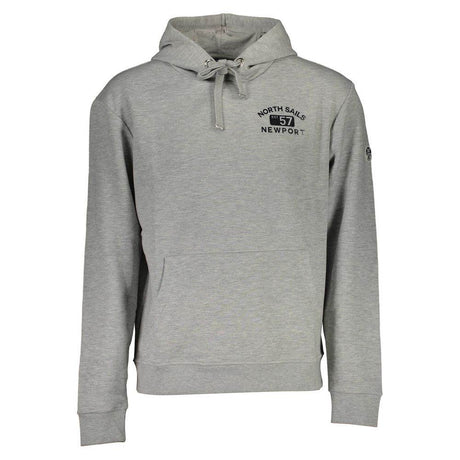 North Sails Gray Cotton Men Sweatshirt - Hilstor