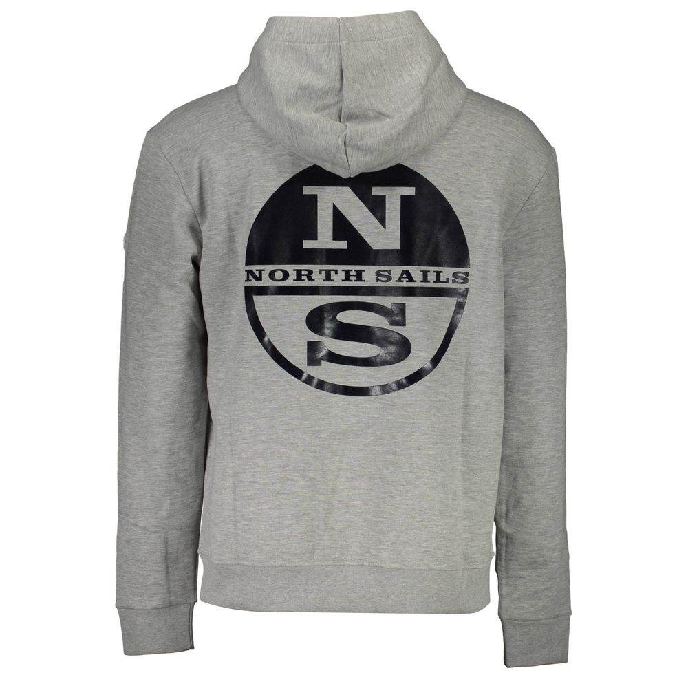 North Sails Gray Cotton Men Sweatshirt - Hilstor