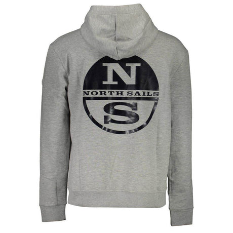 North Sails Gray Cotton Men Sweatshirt - Hilstor