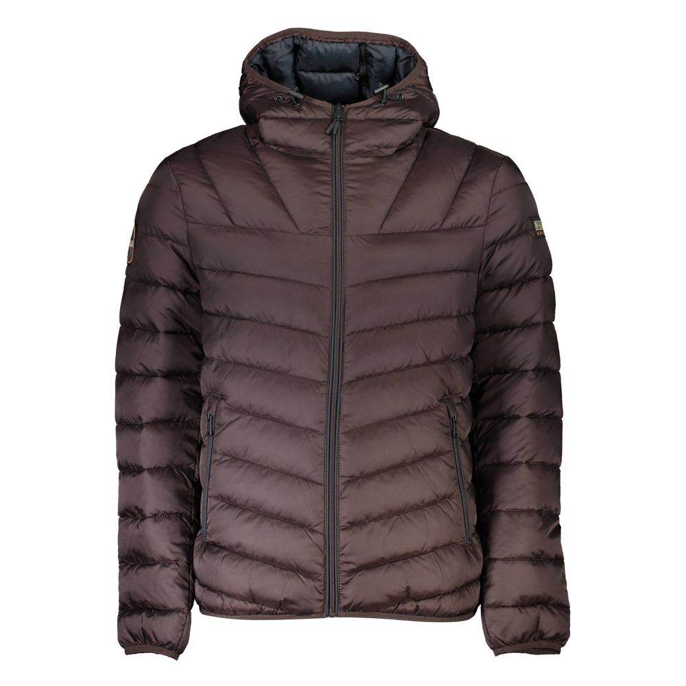 Napapijri Brown Polyamide Men Jacket - Hilstor