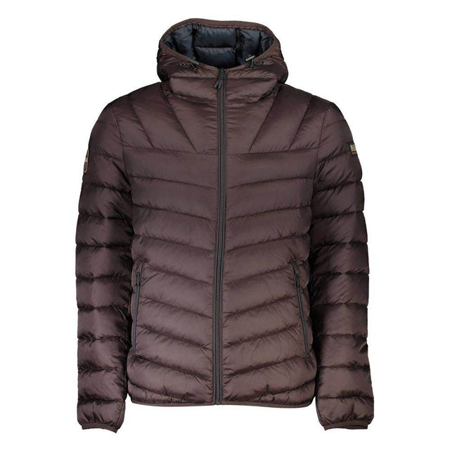 Napapijri Brown Polyamide Men Jacket - Hilstor