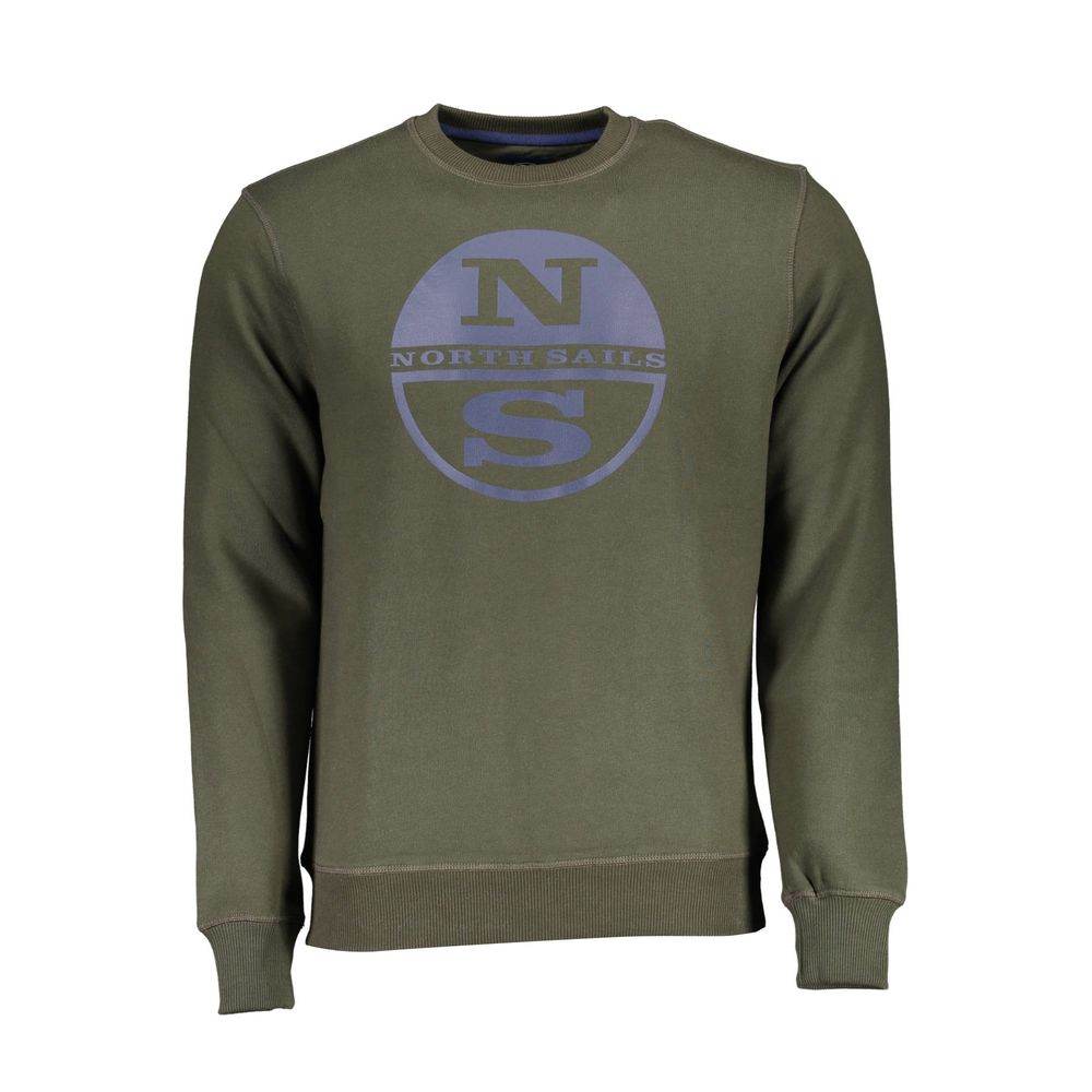 North Sails Green Cotton Men Sweater - Hilstor