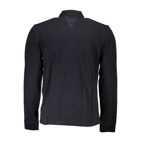 Napapijri Black Cotton Men Polo Shirt - Hilstor