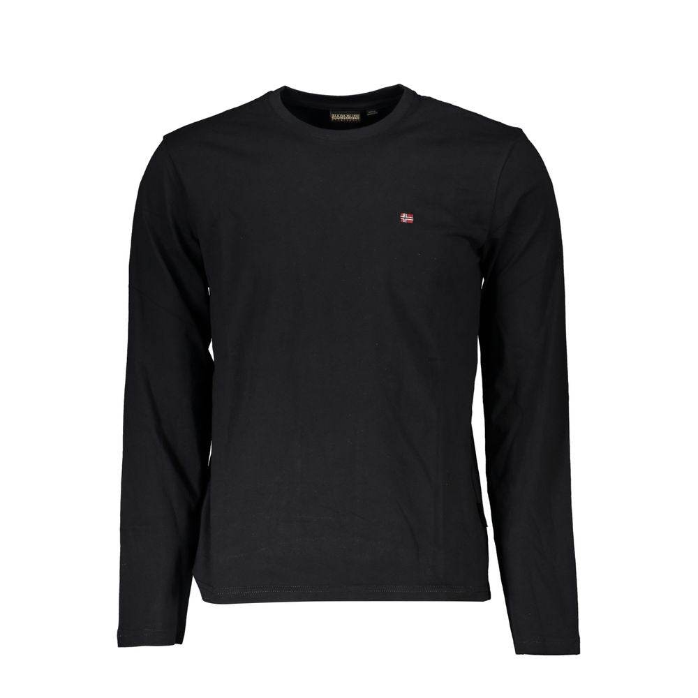 Napapijri Black Cotton T-Shirt - Hilstor