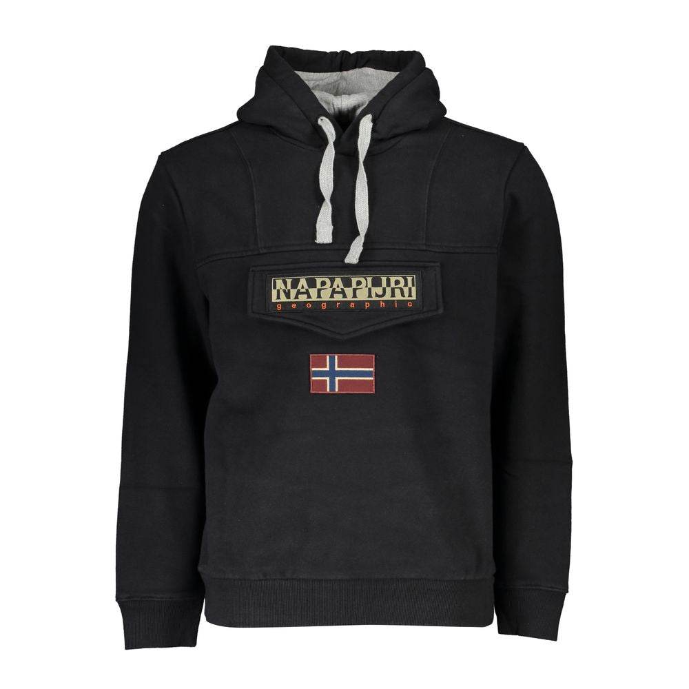 Napapijri Black Cotton Men Sweater - Hilstor