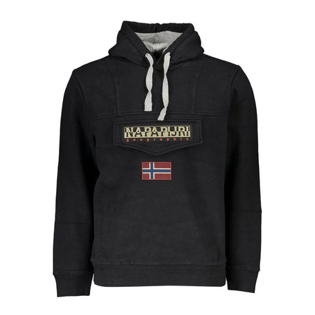 Napapijri Black Cotton Men Sweater - Hilstor