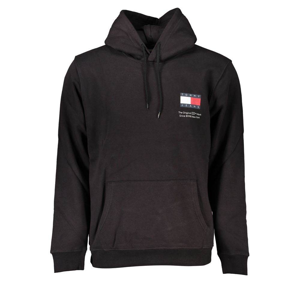 Tommy Hilfiger Black Cotton Men's Sweater Hoodie - Hilstor