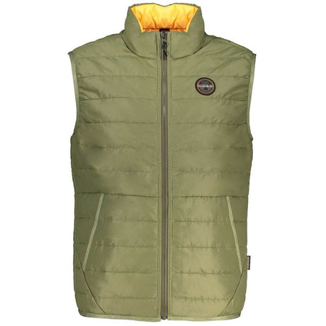 Napapijri Green Polyester Men's Sleeveless Jacket - Hilstor