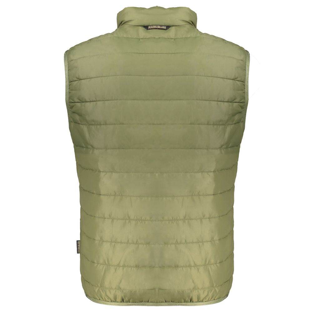 Napapijri Green Polyester Men's Sleeveless Jacket - Hilstor