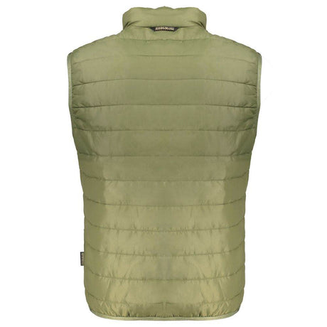 Napapijri Green Polyester Men's Sleeveless Jacket - Hilstor