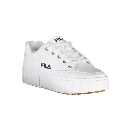 Fila Chic White Wedge Sneakers with Embroidered Detail - Hilstor