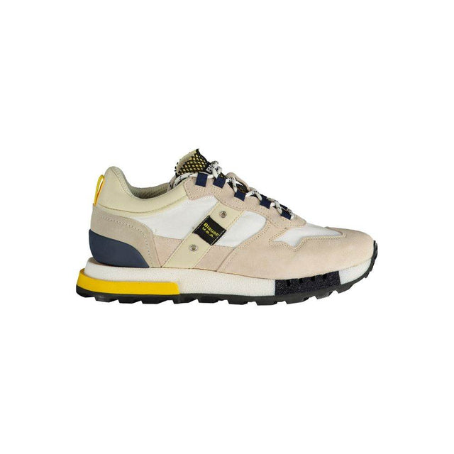 Blauer White Leather Men Sneaker - Hilstor