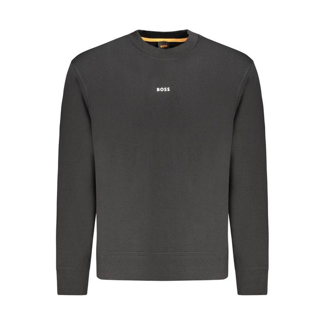 Hugo Boss Black Cotton Men Sweater - Hilstor