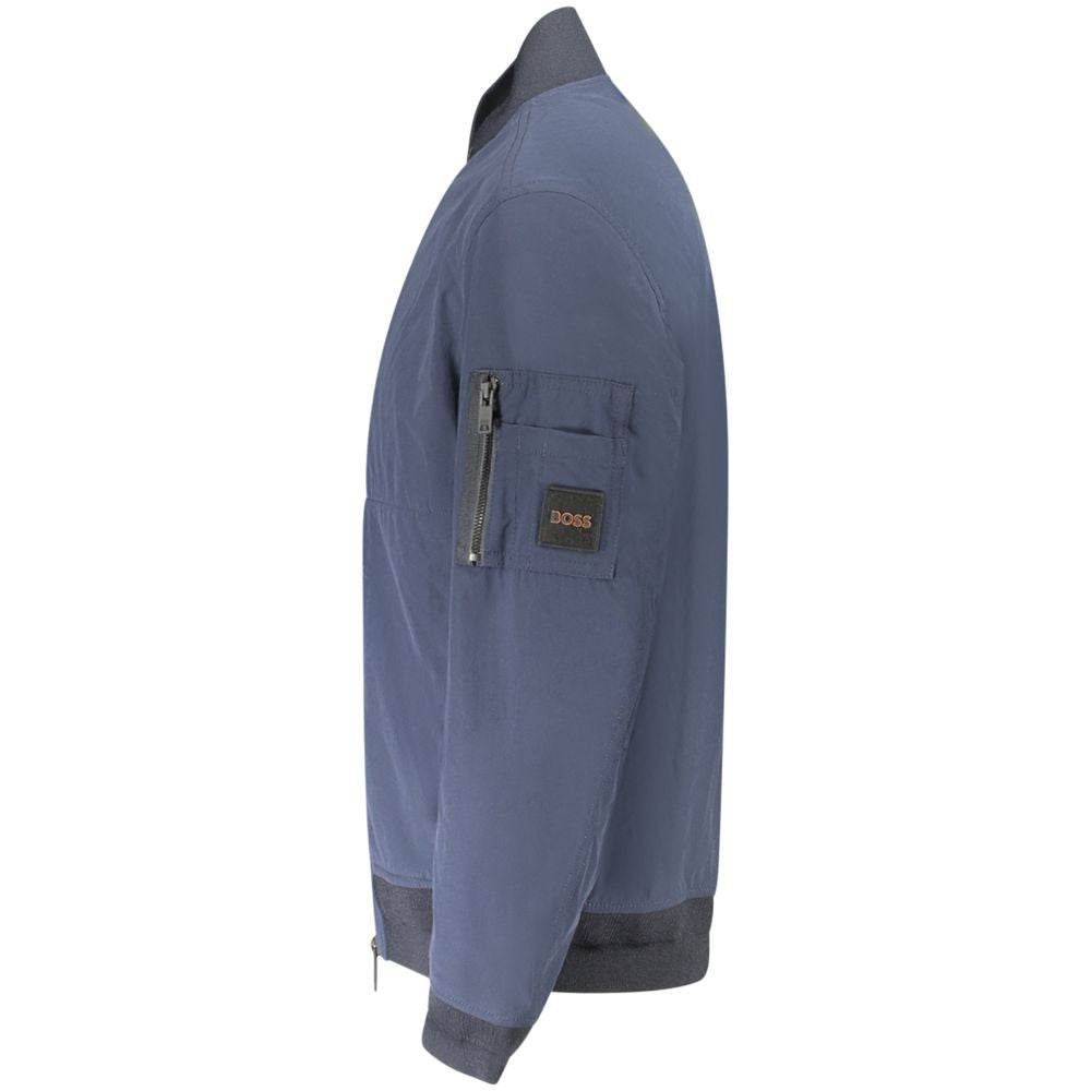 Hugo Boss Blue Polyamide Men Jacket - Hilstor