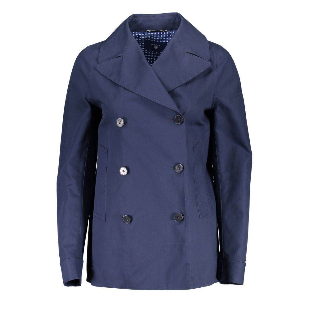 Gant Blue Cotton Women Jacket - Hilstor