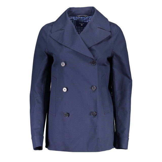 Gant Blue Cotton Women Jacket - Hilstor
