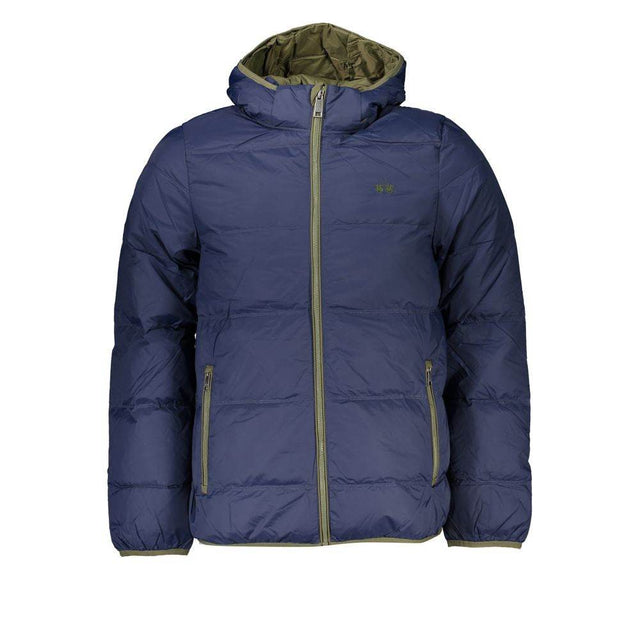 La Martina Blue Polyamide Men Jacket - Hilstor