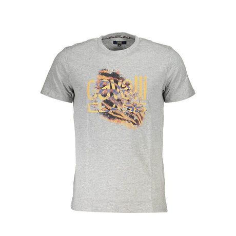 Cavalli Class Brown Cotton Men T-Shirt - Hilstor