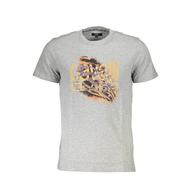 Cavalli Class Brown Cotton Men T-Shirt - Hilstor