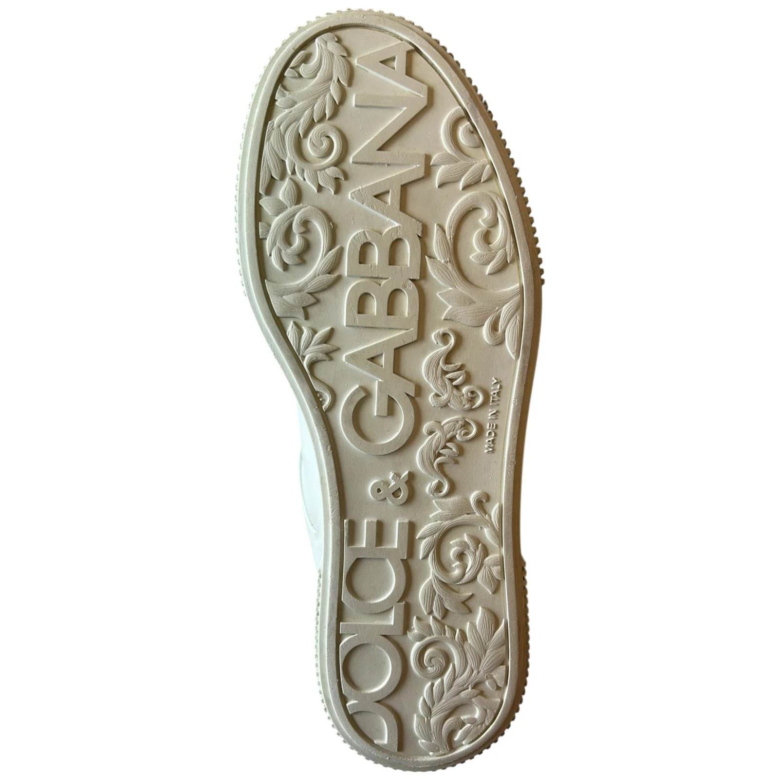 Dolce & Gabbana White Miami Leather Low Top Sneakers Shoes - Hilstor