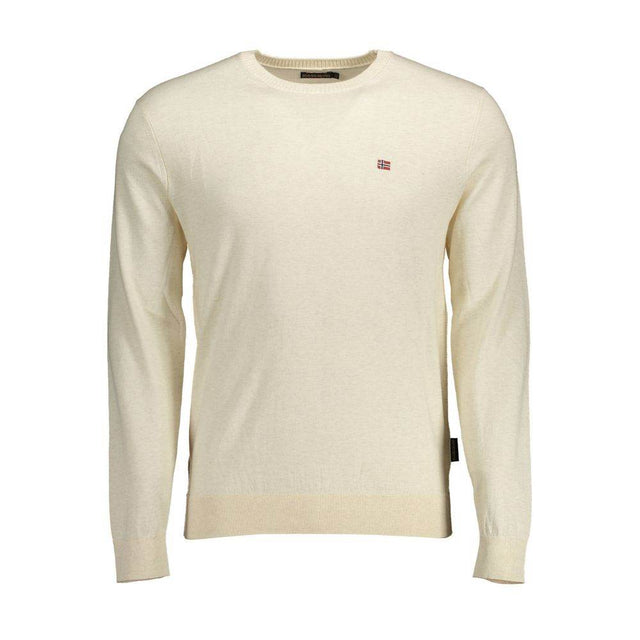 Napapijri Beige Cotton Men Sweater - Hilstor