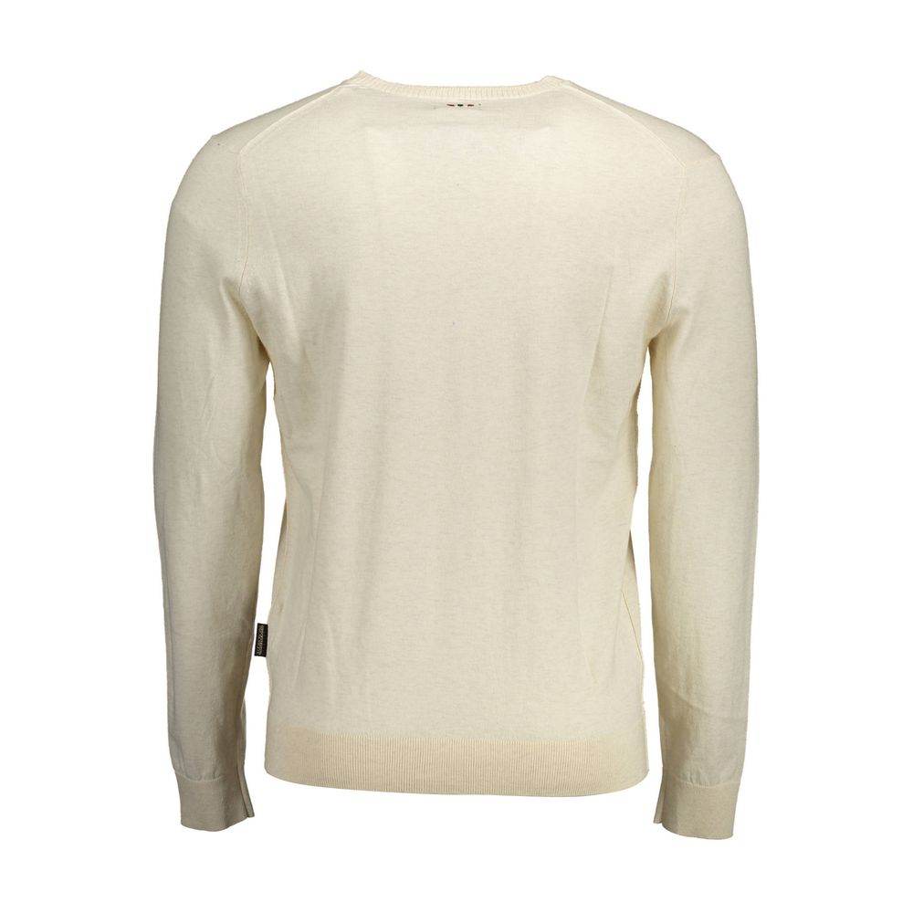Napapijri Beige Cotton Men Sweater - Hilstor
