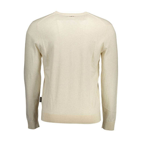 Napapijri Beige Cotton Men Sweater - Hilstor