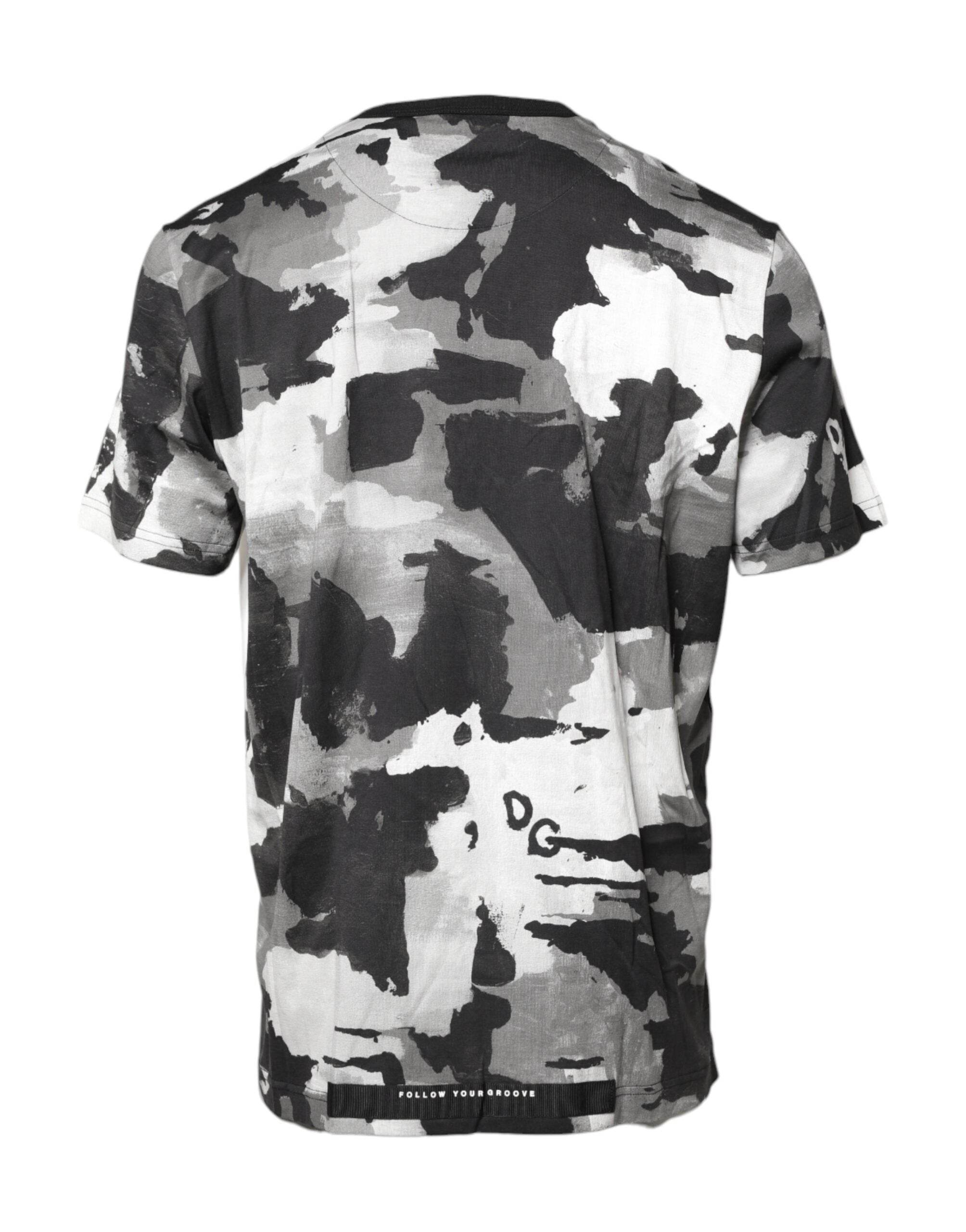 Dolce & Gabbana Multicolor Camouflage Crew Neck T-shirt - Hilstor