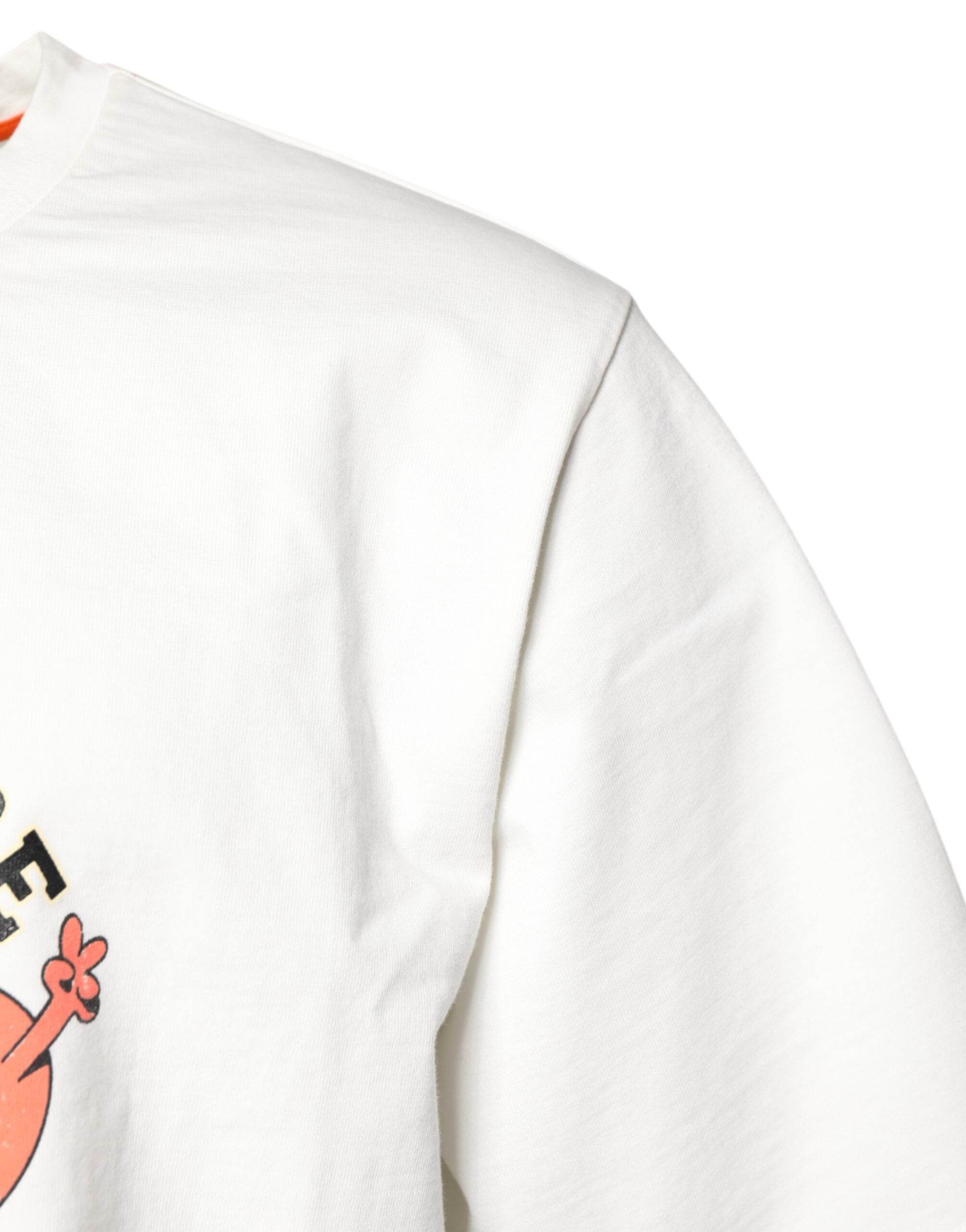 Dolce & Gabbana White LOVE & PEACE Print Crew Neck T-shirt - Hilstor