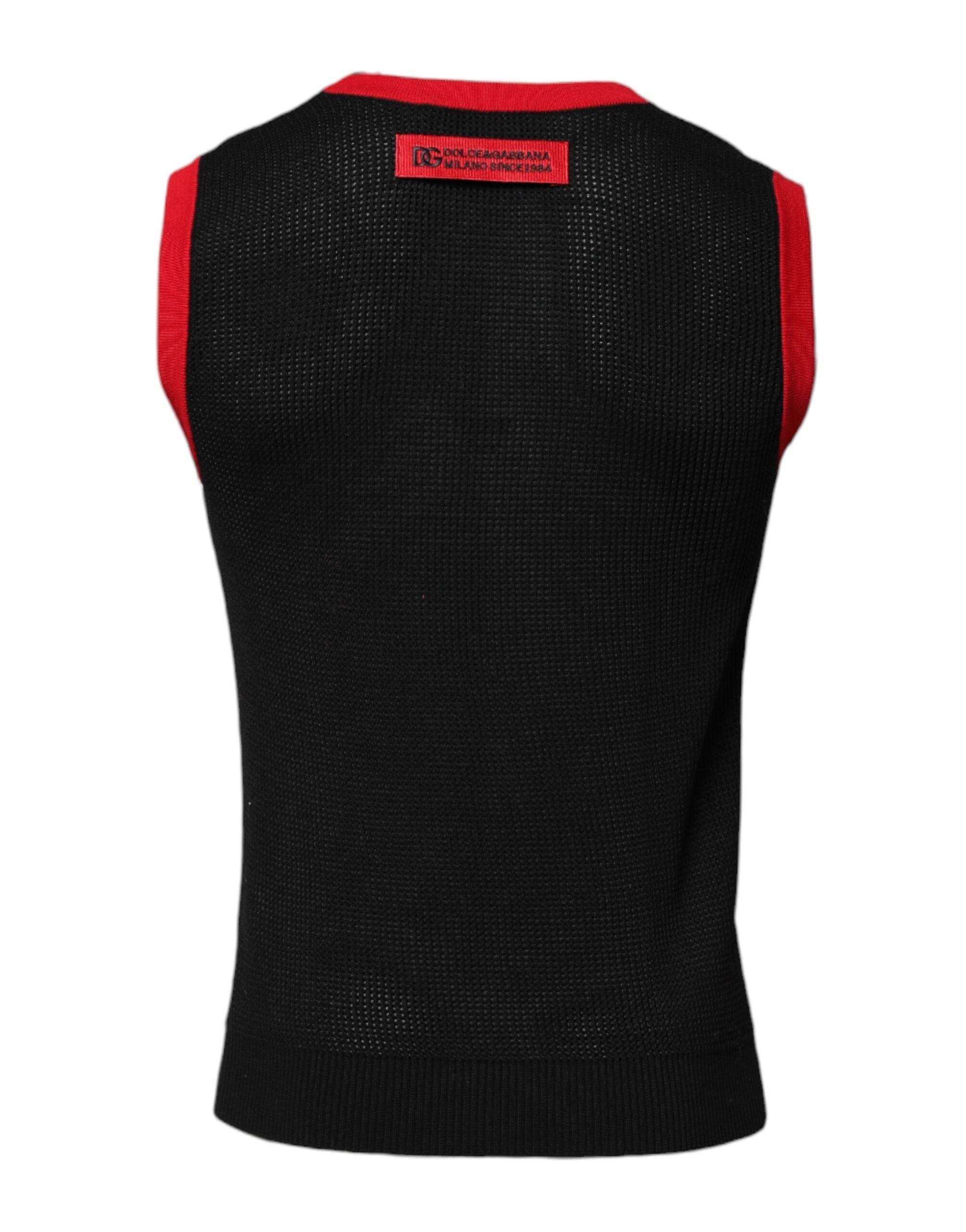 Dolce & Gabbana Black Cotton Slim Fit Round Neck T-shirt - Hilstor