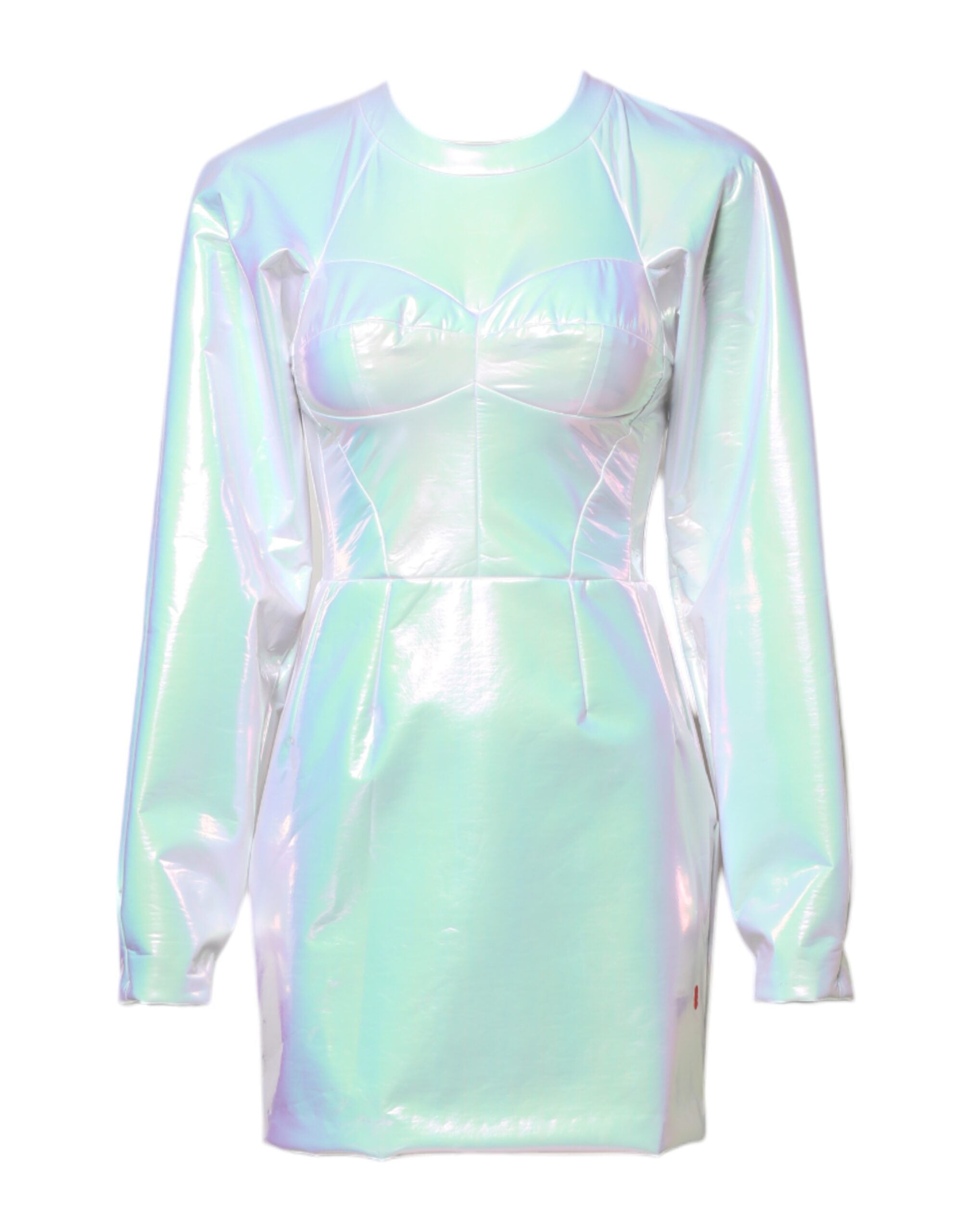 Dolce &amp; Gabbana Hvid Langærmet Bodycon Skede Minikjole