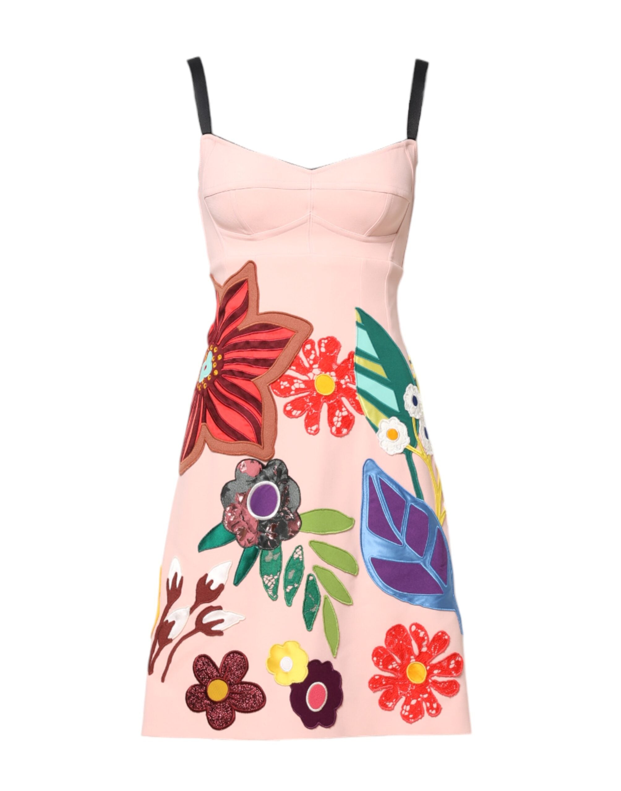 Dolce &amp; Gabbana lyserød blomsterprint minikjole med spaghettistropper