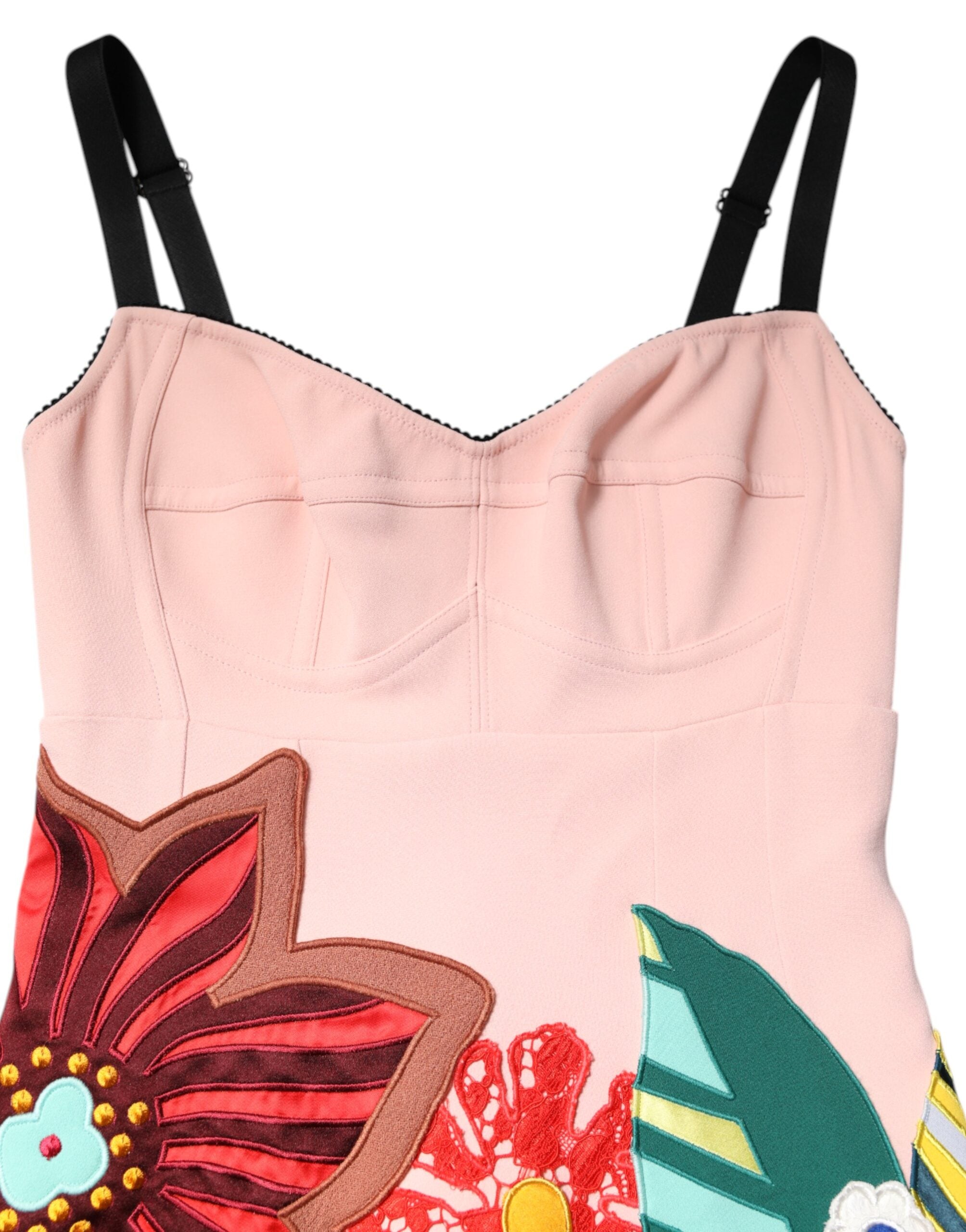 Dolce &amp; Gabbana lyserød blomsterprint minikjole med spaghettistropper