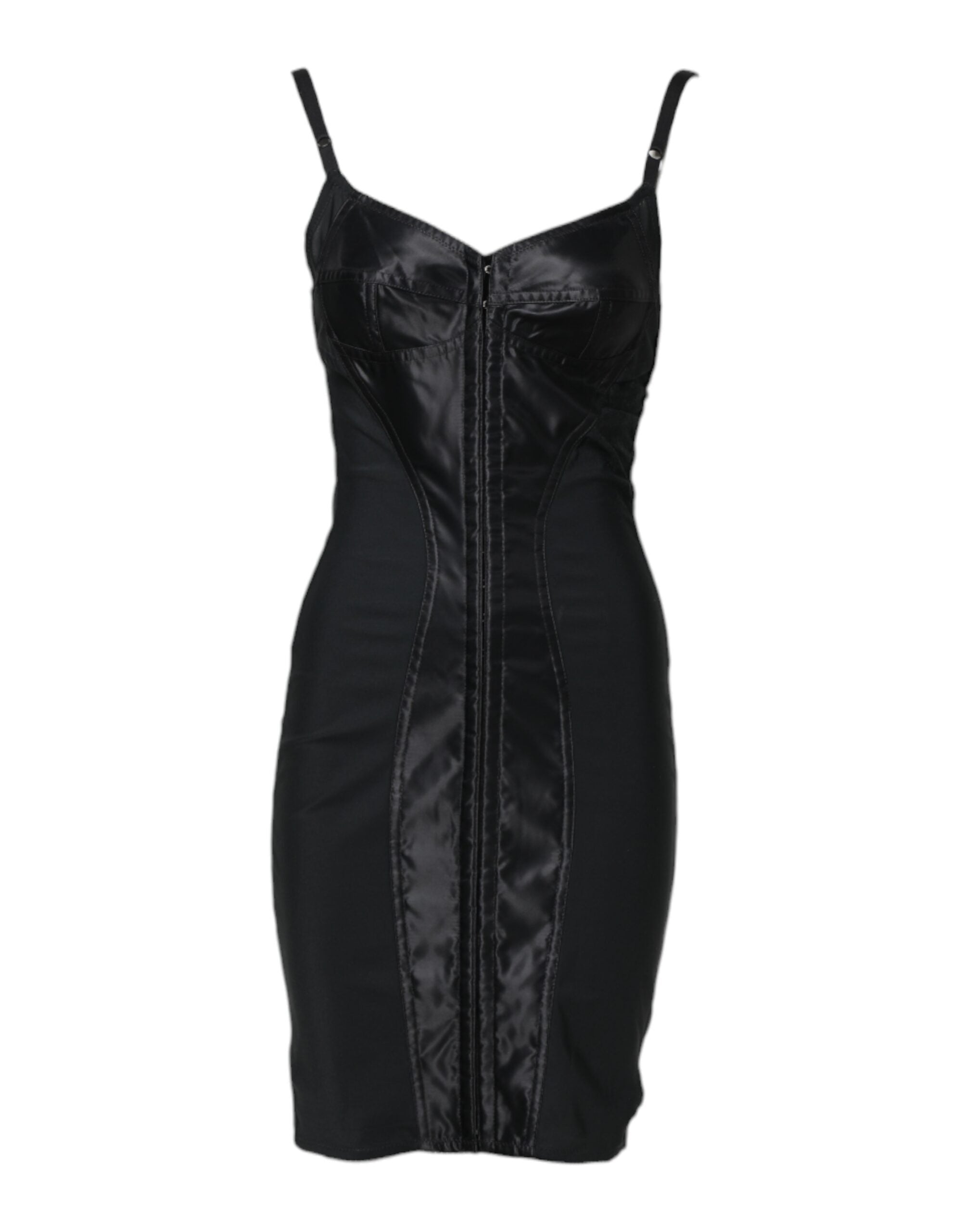 Dolce & Gabbana Black Spaghetti Strap Bodycon Sheath Dress