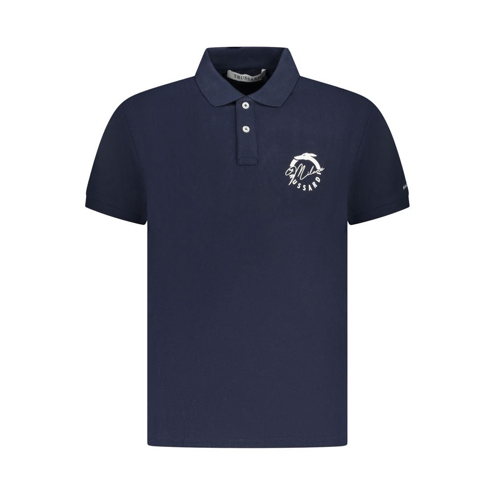 Trussardi blå bomuld poloshirt til mænd