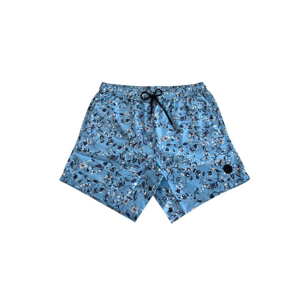 Trussardi Beachwear Light Blue Polyester Men Swim Short - Hilstor