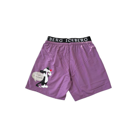 Iceberg Purple Polyester Swimwear