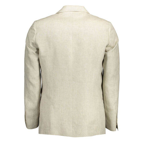 Gant Beige Linen Men Jacket - Hilstor