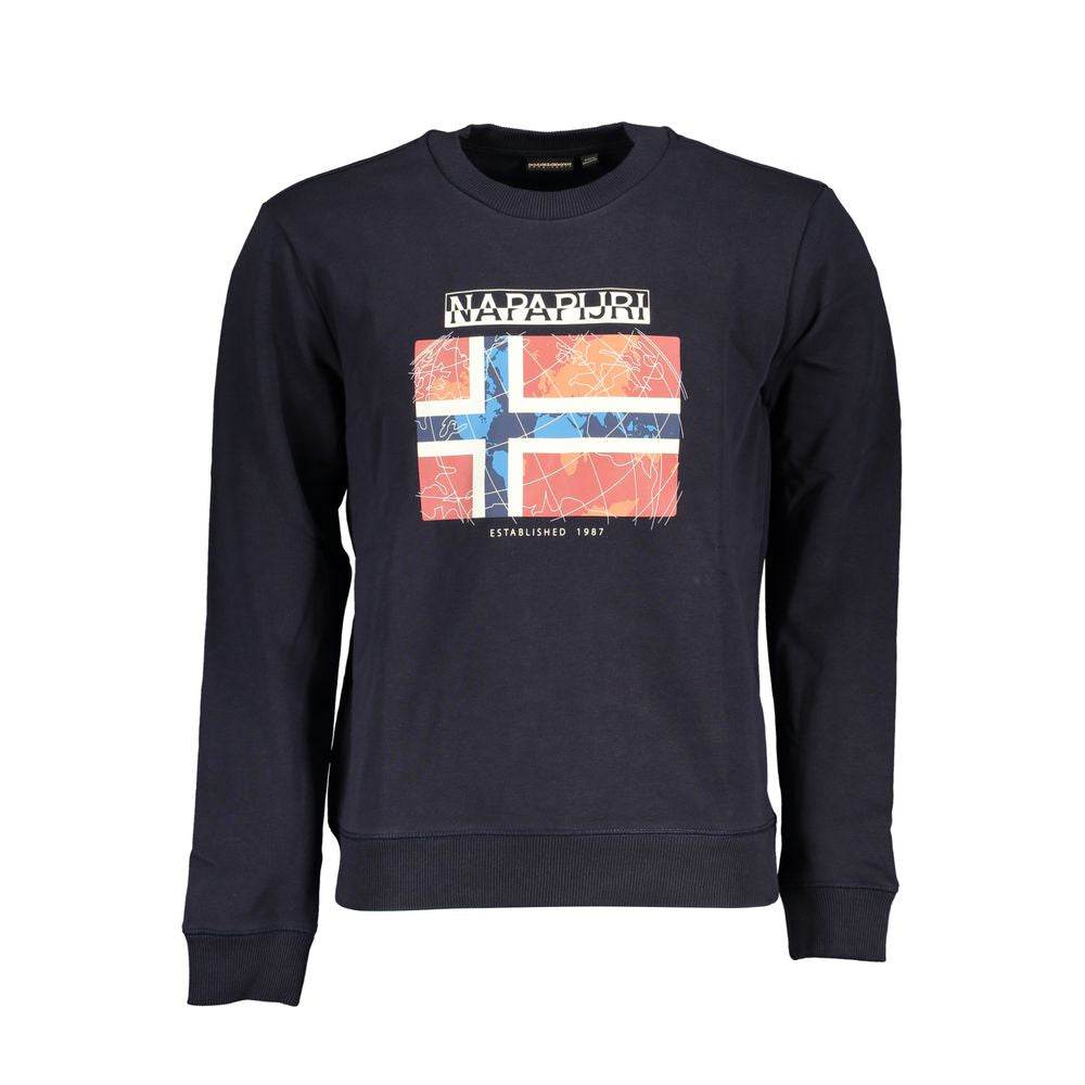 Napapijri Blue Cotton Men Sweater - Hilstor