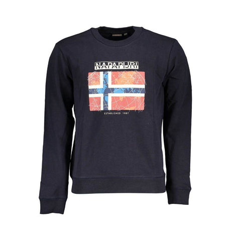 Napapijri Blue Cotton Men Sweater - Hilstor