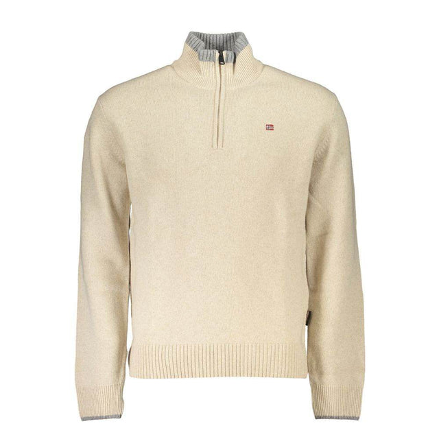 Napapijri Beige Fabric Men Sweater - Hilstor