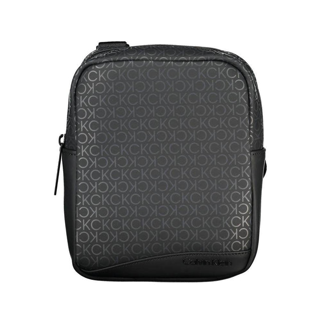 Calvin Klein Sleek Black Shoulder Bag with Contrasting Accents - Hilstor