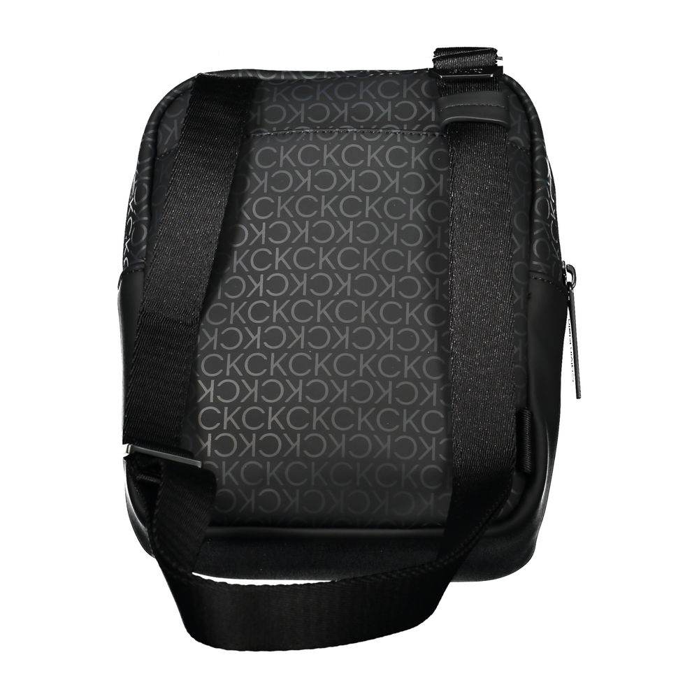 Calvin Klein Sleek Black Shoulder Bag with Contrasting Accents - Hilstor