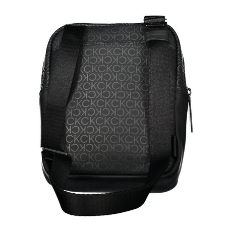 Calvin Klein Sleek Black Shoulder Bag with Contrasting Accents - Hilstor