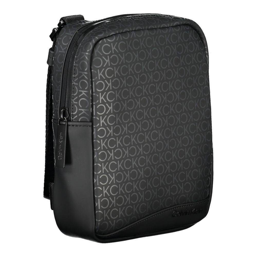 Calvin Klein Sleek Black Shoulder Bag with Contrasting Accents - Hilstor
